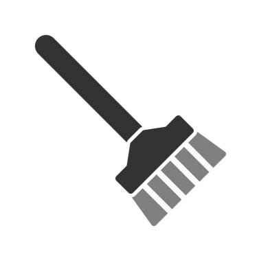 Temizleme süpürgesi simgesinin vektör illüstrasyonu