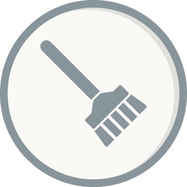 Süpürge, simge, vektör illüstrasyonu