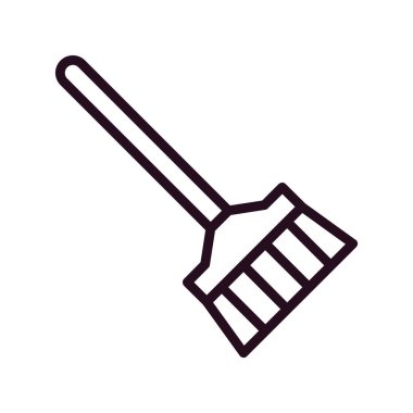 Süpürge, simge, vektör illüstrasyonu