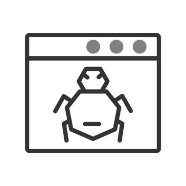 Bilgisayar ağının ağ simgesi, vektör illüstrasyonu