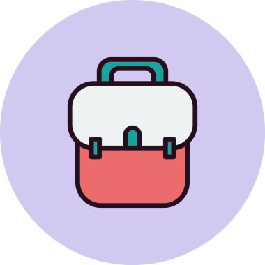 çanta simgesi vektör illüstrasyonu