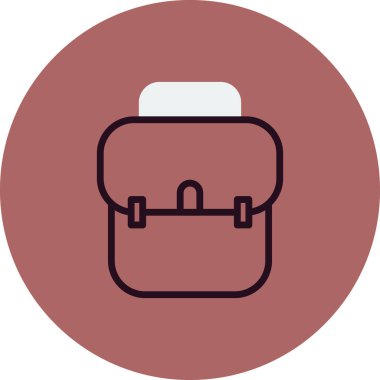 çanta simgesi vektör illüstrasyonu