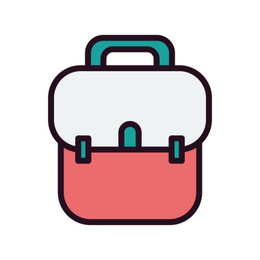 çanta simgesi vektör illüstrasyonu