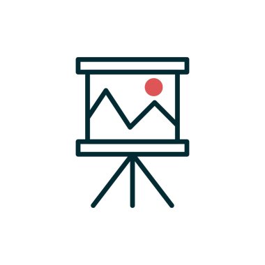 sunum simgesi vektör illüstrasyonu