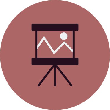 Sunum. Web simgesi basit tasarım