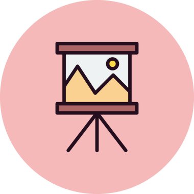 sunum simgesi vektör illüstrasyonu