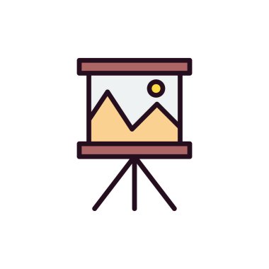 İş sunum simgesi vektör illüstrasyonu 