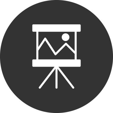 İş sunum simgesi vektör illüstrasyonu 