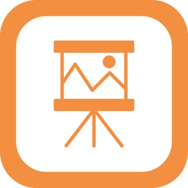 sunum simgesi vektör illüstrasyonu