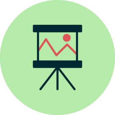 sunum simgesi vektör illüstrasyonu