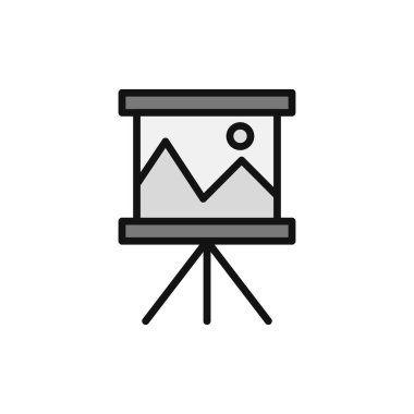 İş sunum simgesi vektör illüstrasyonu 