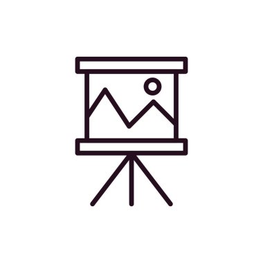 İş sunum simgesi vektör illüstrasyonu 