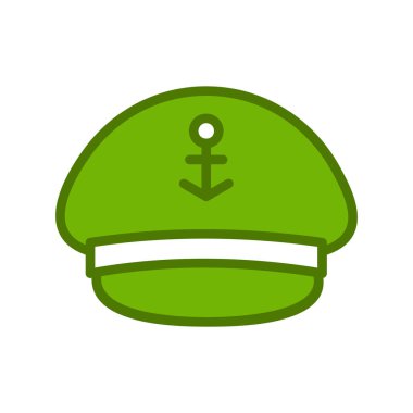 Captain cap vektör simgesi tasarımı