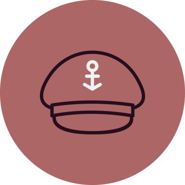 Captain cap vektör simgesi tasarımı