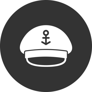 Captain cap vektör simgesi tasarımı