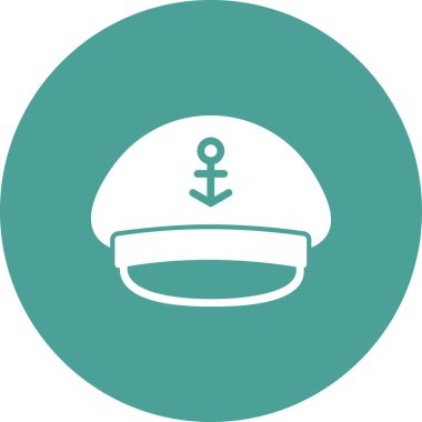 Captain cap vektör simgesi tasarımı