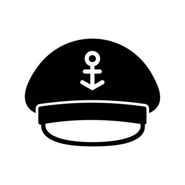 Captain cap vektör simgesi tasarımı