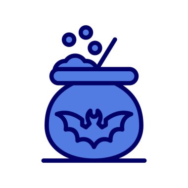 Kazan ikonu vektörü. İnce çizgi işareti. izole edilmiş sınır sembolü çizimi 