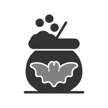 Kazan ikonu vektörü. İnce çizgi işareti. izole edilmiş sınır sembolü çizimi 