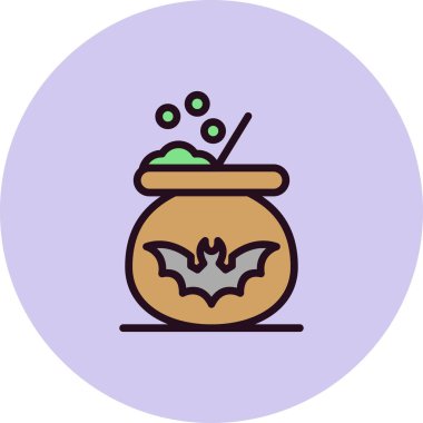 Kazan ikonu vektörü. İnce çizgi işareti. izole edilmiş sınır sembolü çizimi 