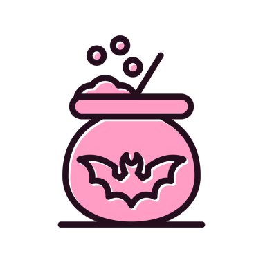 Kazan ikonu vektörü. İnce çizgi işareti. izole edilmiş sınır sembolü çizimi 