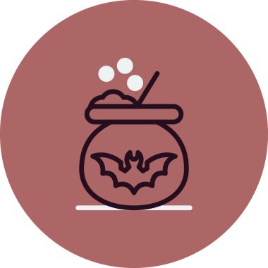 Kazan ikonu vektörü. İnce çizgi işareti. izole edilmiş sınır sembolü çizimi 