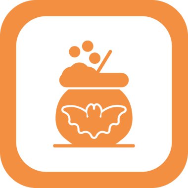 Kazan ikonu vektörü. İnce çizgi işareti. izole edilmiş sınır sembolü çizimi 