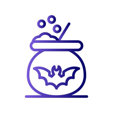 Kazan ikonu vektörü. İnce çizgi işareti. izole edilmiş sınır sembolü çizimi 