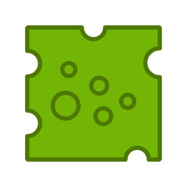 Peynir simgesi, vektör illüstrasyonu 