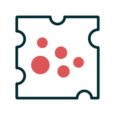 Peynir simgesi, vektör illüstrasyonu 