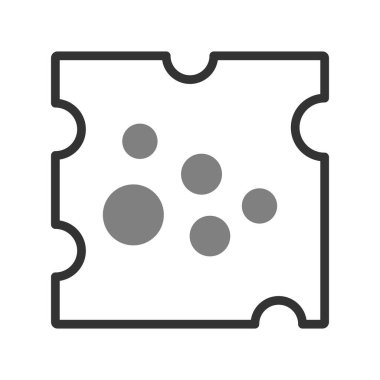 Peynir simgesi, vektör illüstrasyonu 