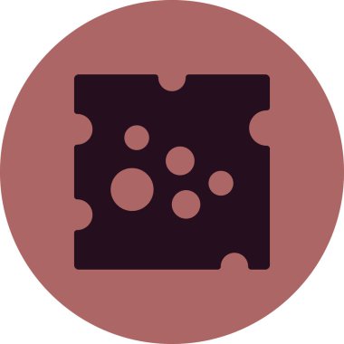 Peynir simgesi, vektör illüstrasyonu 