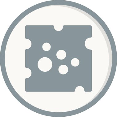 Peynir simgesi, vektör illüstrasyonu 