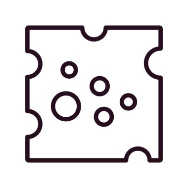 Peynir simgesi, vektör illüstrasyonu 