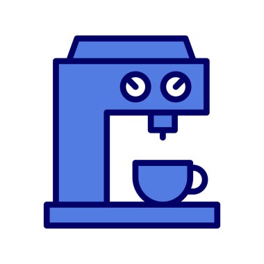 Kahve Yapıcı Vektör Satırı Simgesi