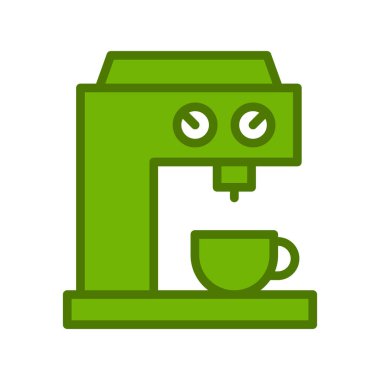 Kahve Yapıcı Vektör Satırı Simgesi