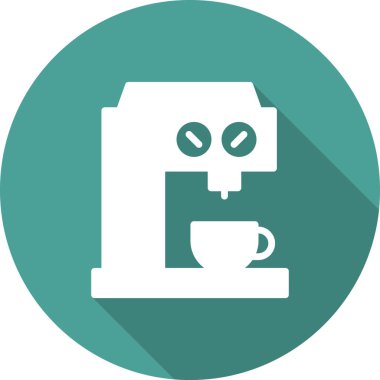 Kahve Yapıcı Vektör Satırı Simgesi