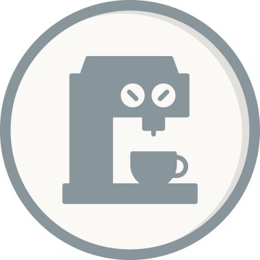 Kahve Yapıcı Vektör Satırı Simgesi
