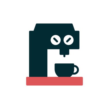 Kahve Yapıcı Vektör Satırı Simgesi