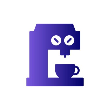 Kahve Yapıcı Vektör Satırı Simgesi