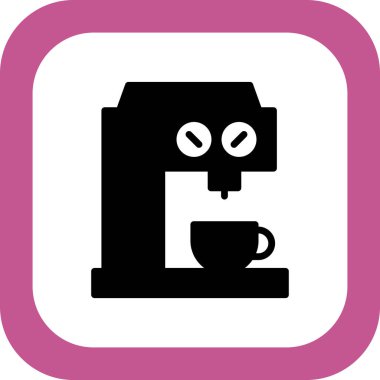 Kahve Yapıcı Vektör Satırı Simgesi