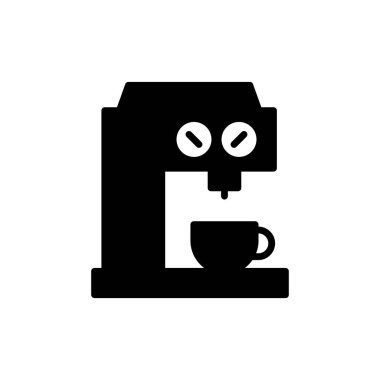 Kahve Yapıcı Vektör Satırı Simgesi