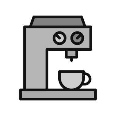Kahve Yapıcı Vektör Satırı Simgesi