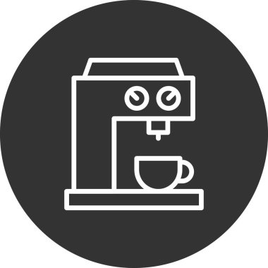 Kahve Yapıcı Vektör Satırı Simgesi