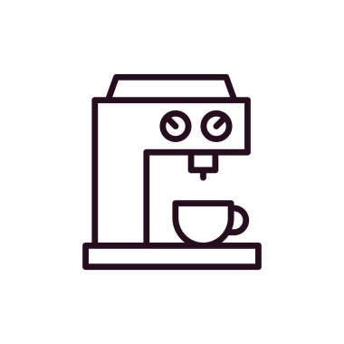 Kahve Yapıcı Vektör Satırı Simgesi
