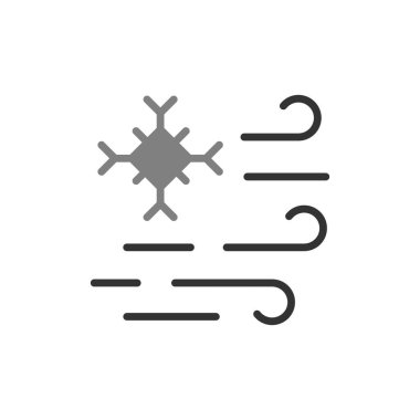 kış çizgisi simgesi, vektör illüstrasyonu