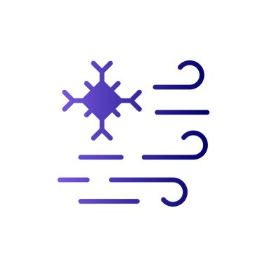 kış çizgisi simgesi, vektör illüstrasyonu