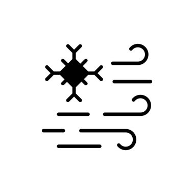 kış çizgisi simgesi, vektör illüstrasyonu