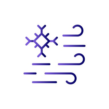 kış çizgisi simgesi, vektör illüstrasyonu