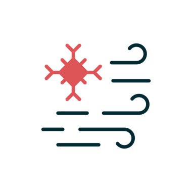 kış çizgisi simgesi, vektör illüstrasyonu